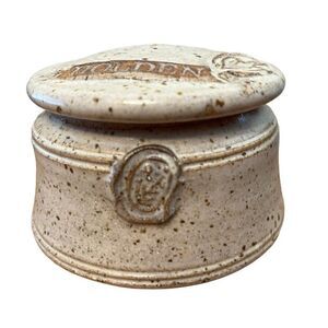 Holden Pottery Round Jar With Lid Speckled Beige Glaze Ceramics